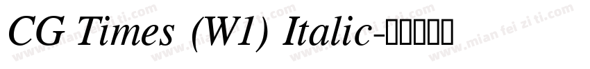 CG Times (W1) Italic字体转换